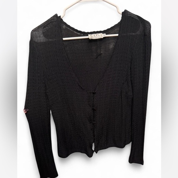 CDC Sweaters - Vintage CDC black Button Front cardigan size 4